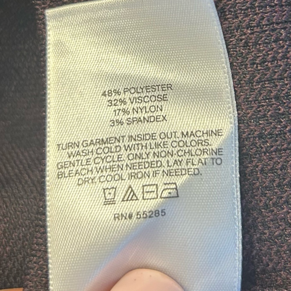 Express Purple and Black Print V Neck Cardigan Sweater, Size Medium - Picture 8 of 8